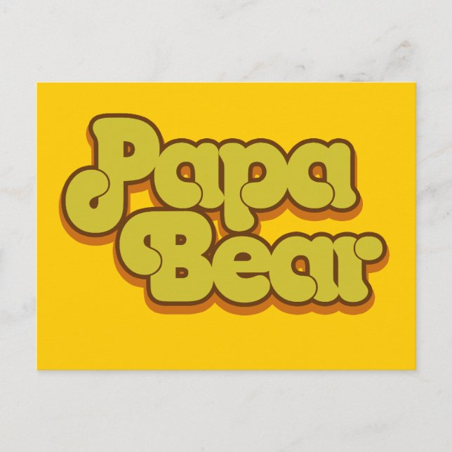 Cartão Postal Pai Urso (Frente)