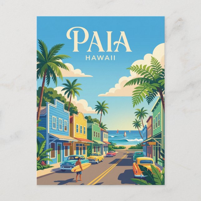 Cartão Postal Paia EUA (Frente)