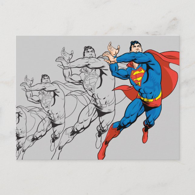 Cartão Postal Painéis de banda desenhada do Super-Homem (Frente)
