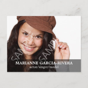 Cartão Postal Painel Transparente de Captura Dupla do Ator