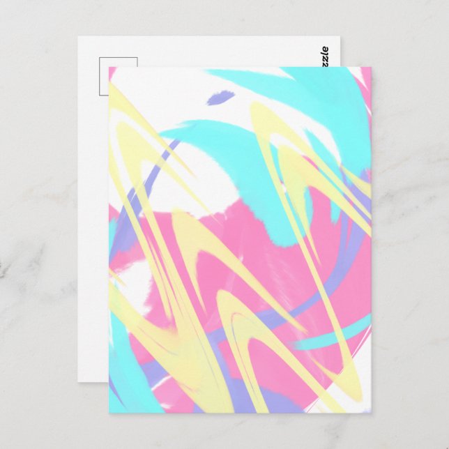 Cartão Postal Paint Splatter Abstrato Art (Frente/Verso)