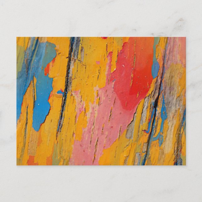 Cartão Postal Paint Splatter colorido (Frente)