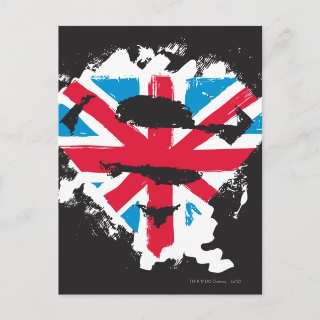 Cartão Postal Paint Strokes British S-Shield (Frente)