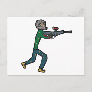 Cartão Postal Paintball