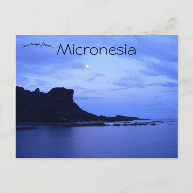 Cartão Postal Paipalap Peak Sokehs Rock Indonésia (Frente)