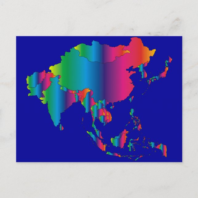 Cartão Postal País ASIA (Frente)