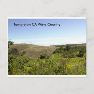 Cartão Postal País de Vinho da CA Templeton