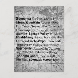 Cartão Postal País do Vinho Sonoma