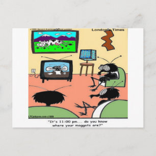 Cartão Postal Pais Insetos Cartoon Divertido