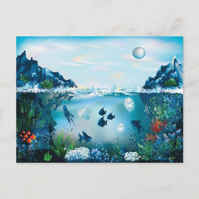 Cartão Postal Paisagem Aquática (Frente)