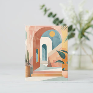 Cartão Postal Paisagem Boho Abstrato (10)