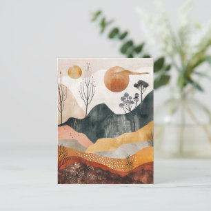 Cartão Postal Paisagem Boho Abstrato (15)