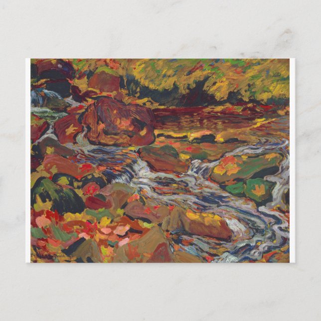 Cartão Postal Paisagem canadense O rio selvagem por Jackson (Frente)