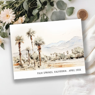 Cartão Postal Paisagem Chic Palm Springs Califórnia Viagem