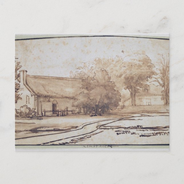 Cartão Postal Paisagem com a Casa de Camponeses, 1640 (Frente)