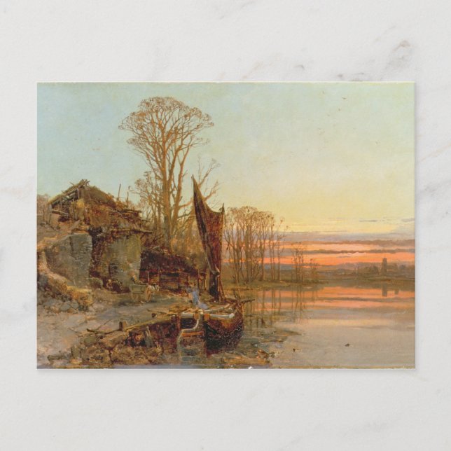 Cartão Postal Paisagem com Algodão Ruído no Sunset, 1898 (Frente)