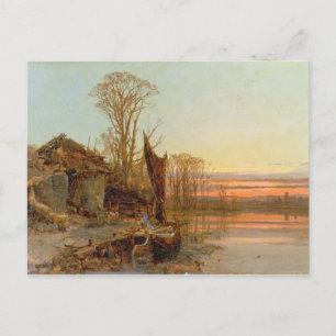 Cartão Postal Paisagem com Algodão Ruído no Sunset, 1898