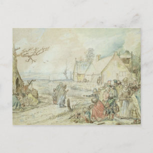 Cartão Postal Paisagem com ciganos da Fortuna