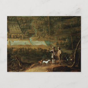 Cartão Postal Paisagem com desportistas