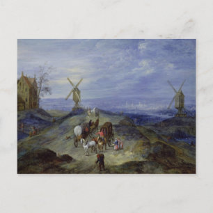 Cartão Postal Paisagem com duas moinhos, 1612