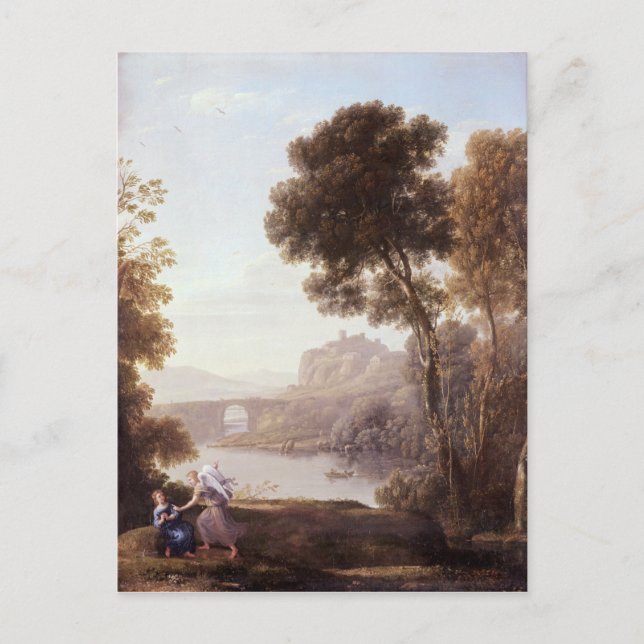 Cartão Postal Paisagem com Hagar e o Anjo, 1646 (Frente)