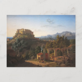Cartão Postal Paisagem com o Castelo de Massa di Carrara