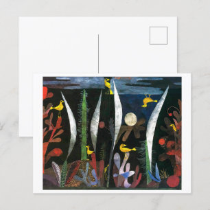 Cartão Postal Paisagem com Pássaros Amarelos   Paul Klee  