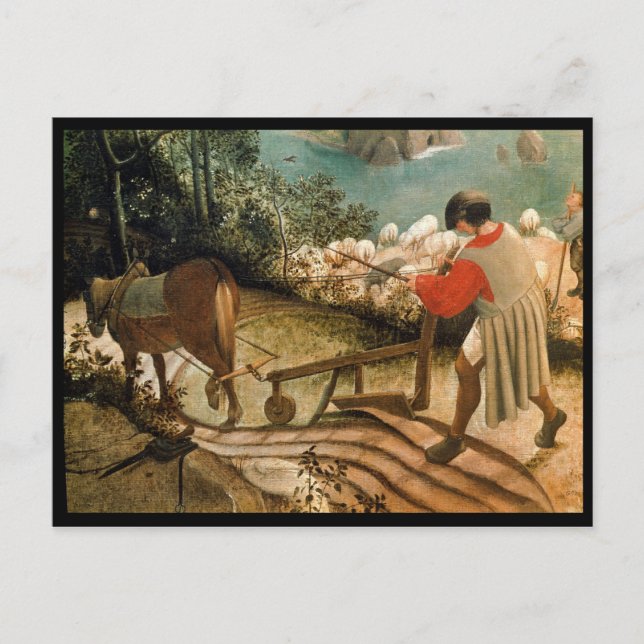 Cartão Postal Paisagem com queda de Ícaro (Frente)