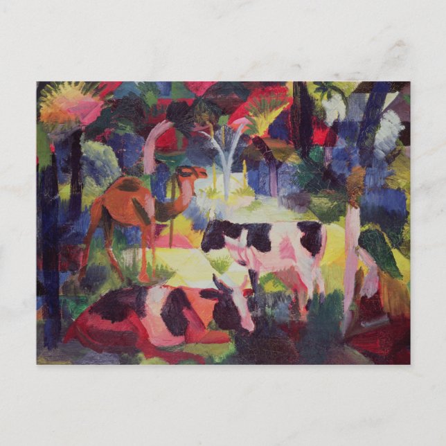 Cartão Postal Paisagem com Vacas e um Camelo (Frente)