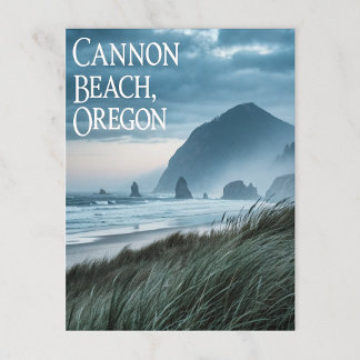 Cartão Postal Paisagem Costeira de Oregon, praia de Canhão