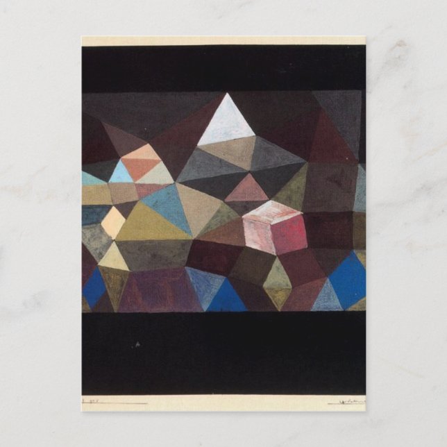 Cartão Postal Paisagem cristalina por Paul Klee (Frente)