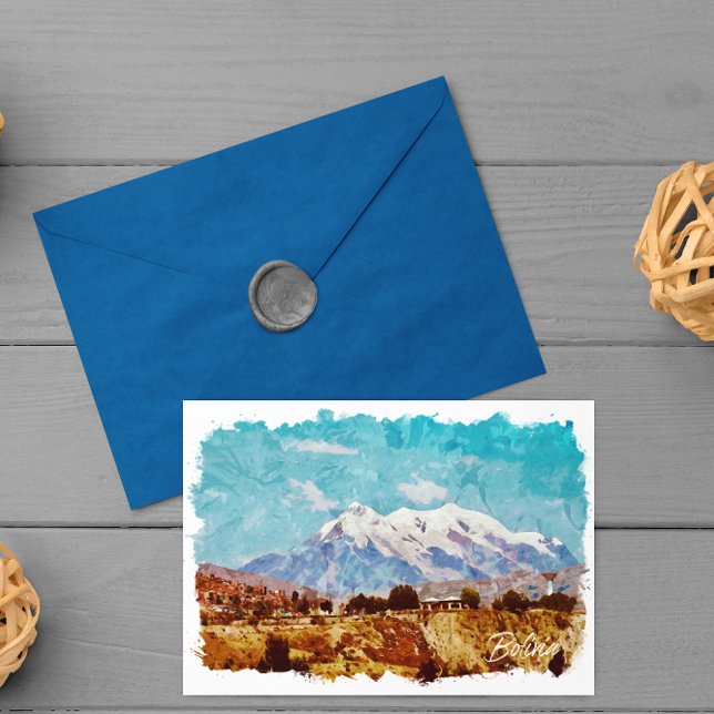 Cartão Postal Paisagem da América do Sul da Bolívia (bolivia landscape postcard)