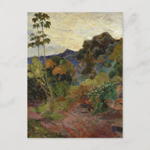 Cartão postal Paisagem da Martinica de Paul Gaugui