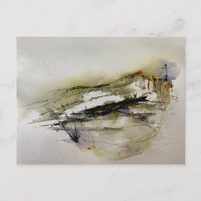 Cartão Postal Paisagem de abstrato Autumn Colunas (Frente)