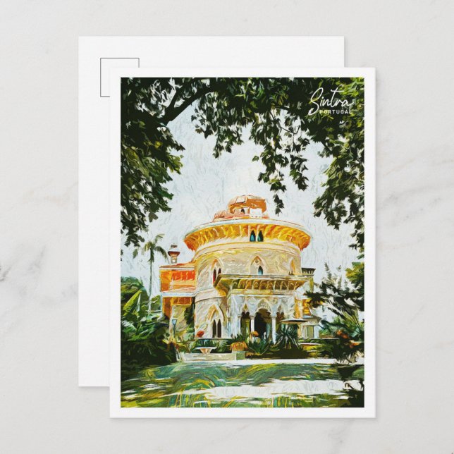 Cartão Postal Paisagem de Belo Pintor de Petróleo em Portugal (Frente/Verso)