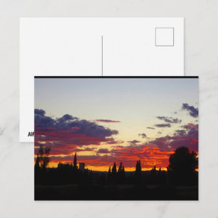 Cartão Postal Paisagem de Brasas do Crepúsculo