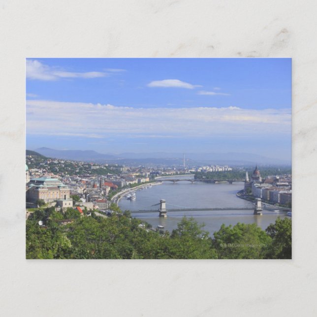 Cartão Postal Paisagem de Budapeste (Frente)