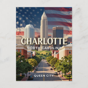 Cartão Postal Paisagem de Charlotte Carolina do Norte Viagem