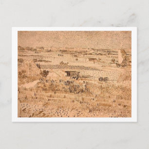 Cartão Postal Paisagem de Colheita, Vincent van Gogh