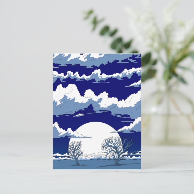 Cartão Postal Paisagem de Inverno (Em pé/Frente)