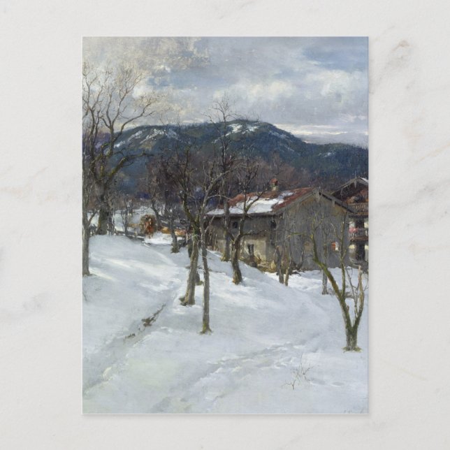 Cartão Postal Paisagem de inverno perto de Kutterling, 1899 (Frente)