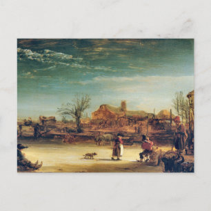 Cartão Postal Paisagem de inverno por Cartão-postal Rembrandt