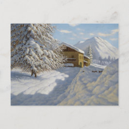 Cartão Postal Paisagem de Inverno Vintage Ivan Choultse