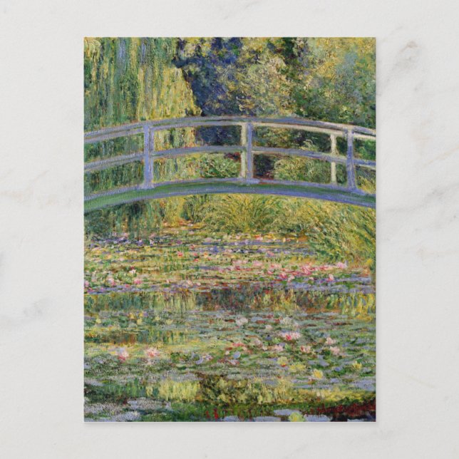 Cartão Postal Paisagem de Lily Lond, Ponte Japonesa Monet (Frente)