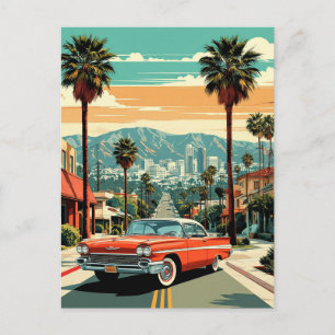 Cartão Postal Paisagem de Los Angeles Califórnia Saudações de Fé