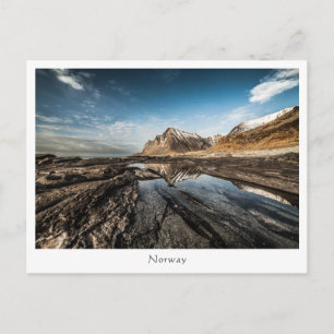 Cartão Postal Paisagem de Montanha da Noruega