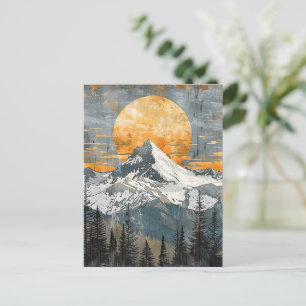 Cartão Postal Paisagem de montanha majestosa - Natureza russa
