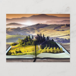 Cartão Postal Paisagem de Natureza abstrato para o Leitor de Liv