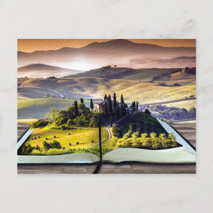 Cartão Postal Paisagem de Natureza abstrato para o Leitor de Liv