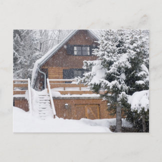 Cartão Postal paisagem de neve